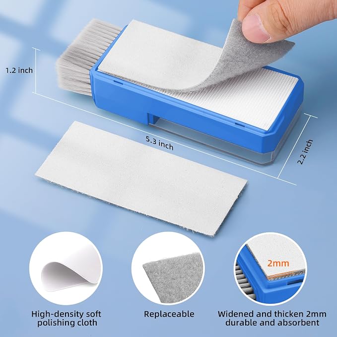 Keyboard Cleaner & Laptop Cleaning Kit, All-in-1 for Computer PC, SkyBlue | Electronics Deep Cleaning Reusable Brush Tool, Screen-Safe Spray, for iPhone iPad Macbook Airpod Camera, Gaming Accessories