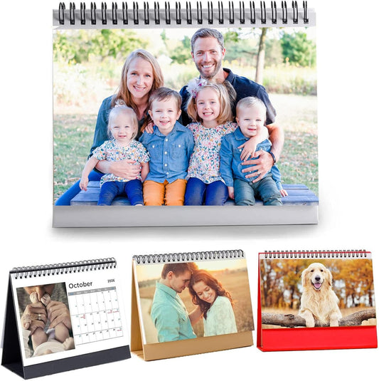 Custom Calendar 2026 for Home & Office - Print Your 13 Memories,Make Your Own Personalized Calendar Customized Christmas Gift &use your photo (Desk Calendar, 3 Packs)
