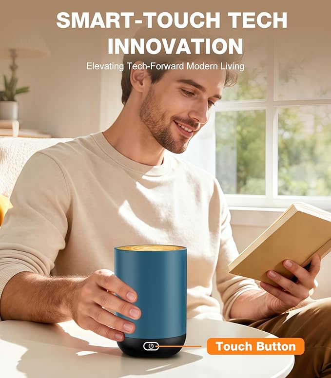 Kepwam Heated Coffee Mug T1-14oz Fast Heating & Longer Battery Life Self Heating Coffee Mug Hot to 149℉ - Touch & App Controlled Mug Coffee and Hot Beverage Warmer, Gifts for Women and Men