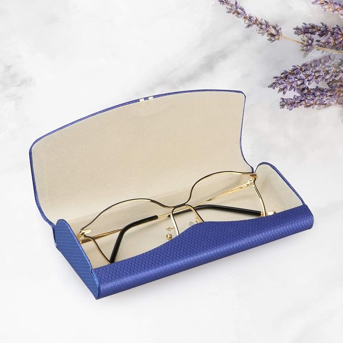 LifeArt Eyeglass Case Hard Shell, Portable Sunglass Case, Fashionable PU Leather Eyeglass Case, Lightweight