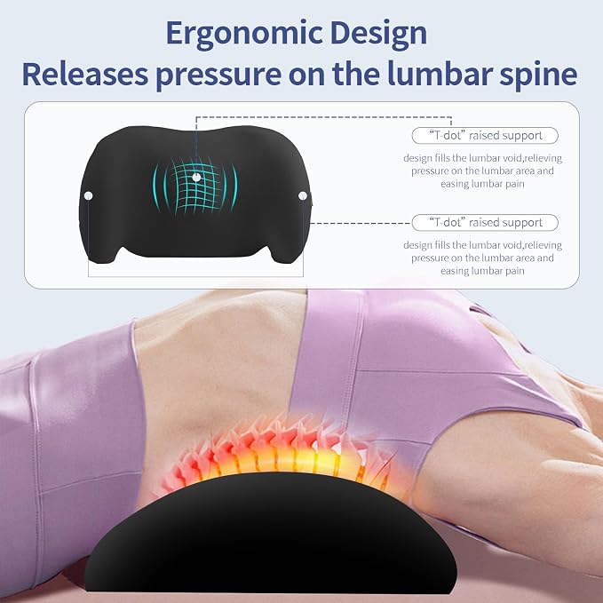 Lumbar Support Pillow for Office Chair, Memory Foam Car Back Cushion | Lumbar Pillow Lower Back with Adjustable Straps, Ergonomic Chair Back Pillow for Office, Car, Gaming Chairs and Bed