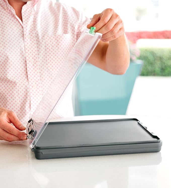 Dexas Clearview Clipcase clipboard13.75 X 9.5 in, Green. See Papers Clearly Outdoors, Stay Organized and Dry. Ideal for Coaching, Teaching, homeschooling, Art, Trades, and Medical pros (Pack of 6)