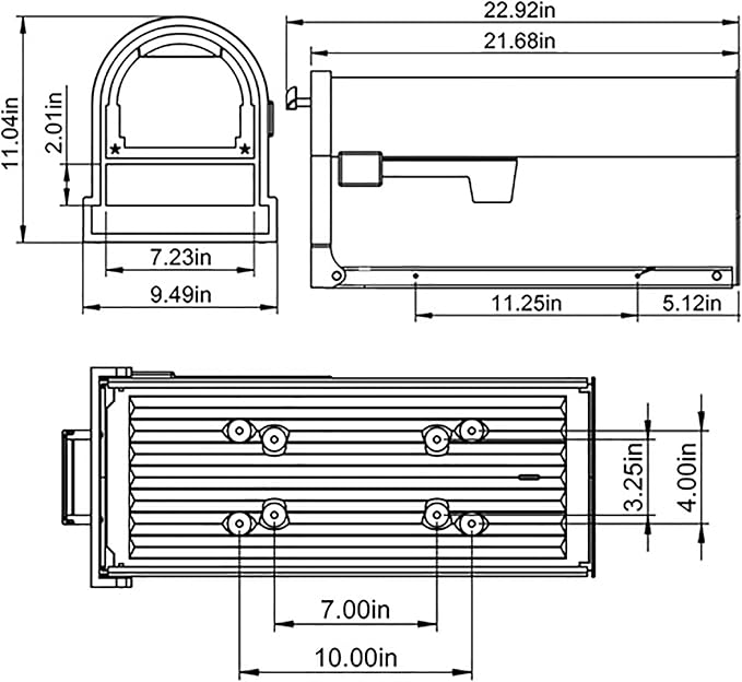 Architectural Mailboxes Arlington Steel Post Mount, Textured Bronze, Large | Galvanized steel build for outside with weather-resistant build and rust-resistant powder-coat finish. USPS approved.