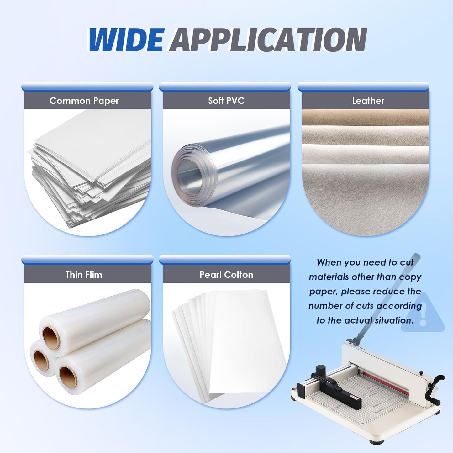 Heavy Duty A4 Paper Cutter 400 Sheet Thickness Cutting Capacity, 12 Inch Stack Guillotine Paper Cutter with 1 Replacement Blade, Stack Trimmer Suitable for Paper Leather Cardboard Nonwoven