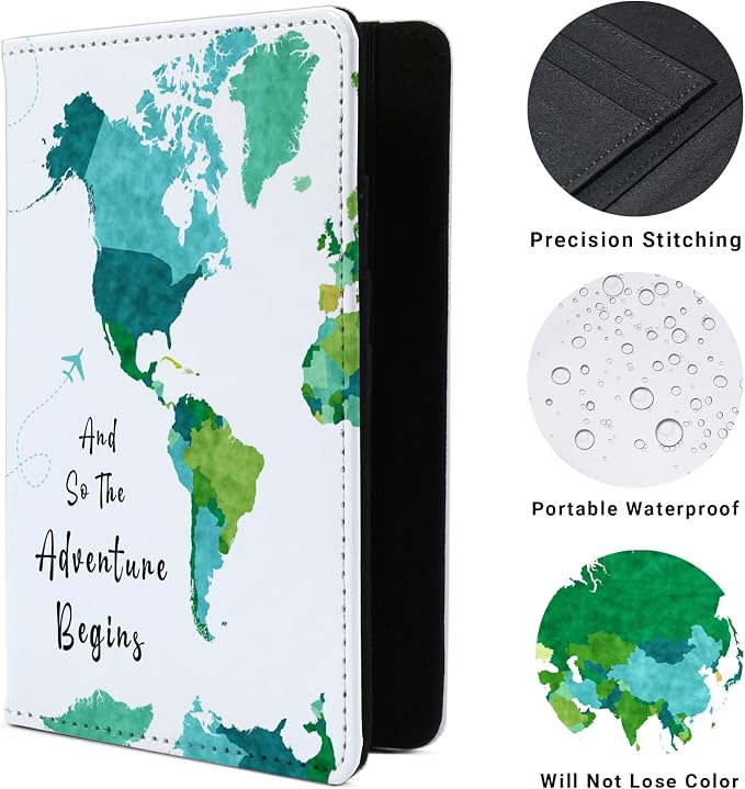 Passport Book Holder,Passport Wallet for Men Mr and Mrs for Women Passport Cover Passport Case for Couples Books Holder Mother's Day (6x4 Inch)