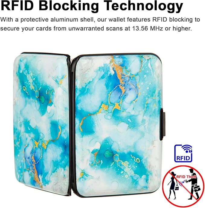 Credit Card Holder Small RFID Blocking Wallet Business Metal Slim Mini Aluminum Hard Case for Women Men