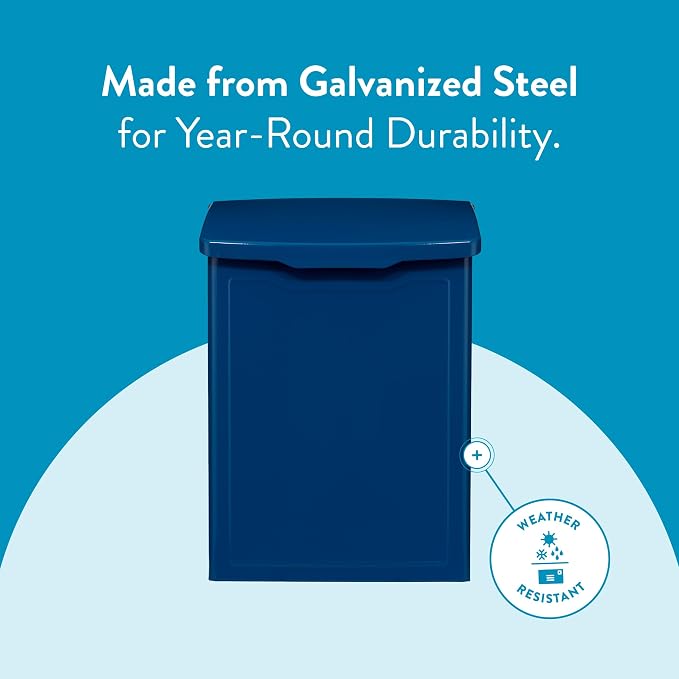 Architectural Mailboxes 2681BE Marina Wall Mount Mailbox, C1, Blue | Galvanized steel build for outside with weather-resistant outdoor construction and a rust-resistant powder-coat finish.