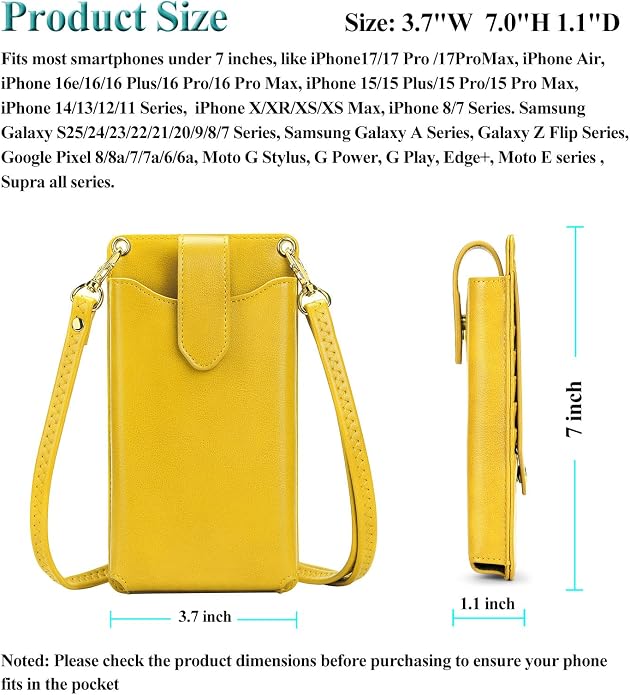 Peacocktion Small Crossbody Cell Phone Purse for Women, Lightweight Mini Small Crossbody Bags for Women with Card Slots