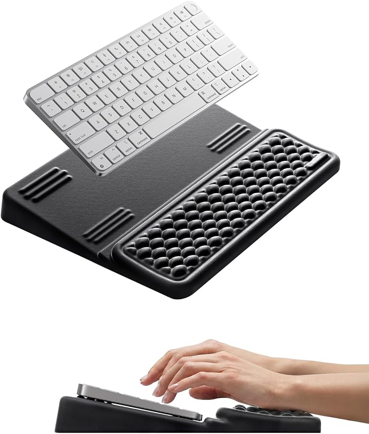 Vaydeer Medium Keyboard Wrist Rest for Computer, Soft Memory Foam Keyboard Stand with Wrist Support for 60% 65% Keyboard, Non-Slip Laptop Wrist Rest for Gaming Office