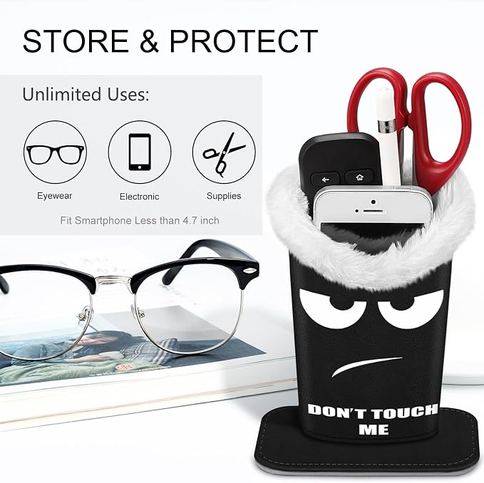 FINTIE Plush Lined Eyeglasses Holder, Glasses Stand Case, Anti-scratch Glasses Storage Organizer for Desk, Nightstand, Office