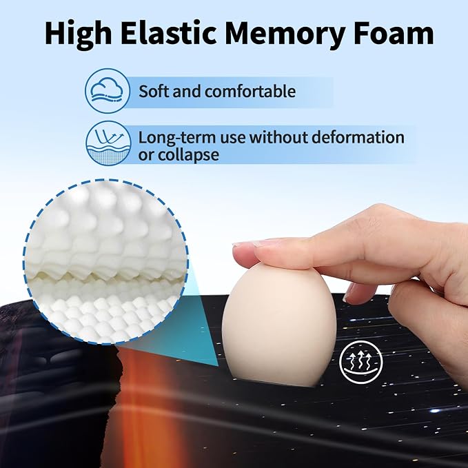 YIWEI Ergonomic Mouse Pad with Wrist Rest for Carpal Tunnel Pain Relief | Memory Foam Wrist Support,Non-Slip Rubber Base, Keyboard Computer Mousepad,Lycra Cloth Surface,Gaming Home Office