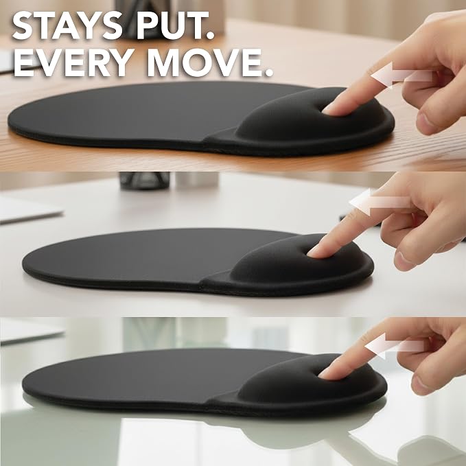 Mr. Pen- Ergonomic Mouse Pad with Wrist Rest | Breathable Fabric with Memory Foam Cushion, Non-Slip Rubber Base, Gel Mouse Pad with Wrist Support