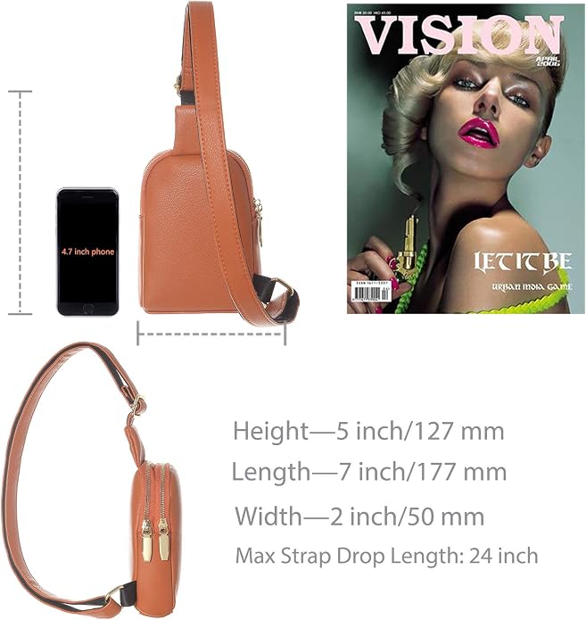 Lightweight Small Crossbody Sling Bag for Women | Mini Travel Purse,Multi-pocket with Card Slots,Durable Vegan Leather,Everyday Carry