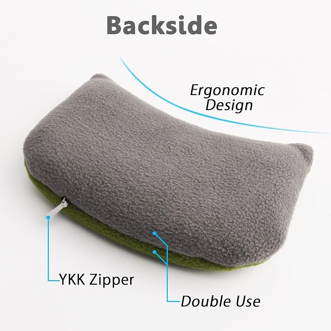 Large Mouse Wrist Rest Bean Bag, Ergonomic Mouse Support Pad Filled Ergo Beads for Computer, Laptop, PC Gaming (Green)