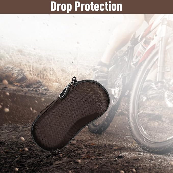 FINTIE Sunglasses Case, Hard EVA Shell Shockproof Sport Glasses Case with Metal Carabiner Travel Zipper Eyeglasses Holder