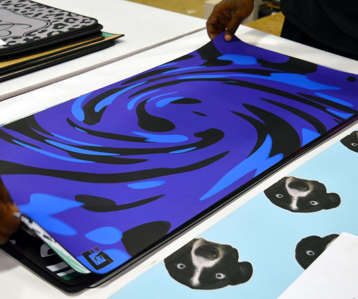 Custom Desk Mat – 12x18” Personalized Desk Pad with Photo, Text, or Logo | Sewn Edge Neoprene Mat for Work, Gaming & Office