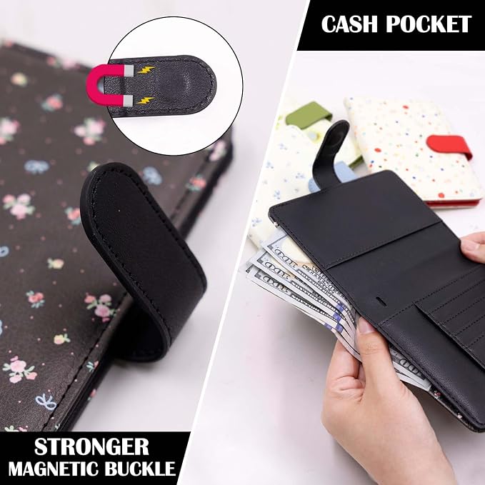 Melsbrinna Rfid Passport Holder for Travel women/Men, Cute Passport Wallet Rfid Blocking Card Slots, Rfid Passport Cover/CaseTravel Wallet, Passport Book Holder (1, floral black)