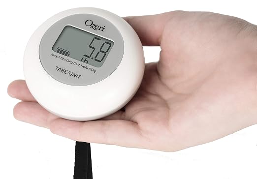 Ozeri Luggage Scale, with Twist-and-Go Battery-Free Charging, Travel Scale | Completely battery-free; simply twist to charge and power on and avoid last-minute overweight luggage charges at airports.