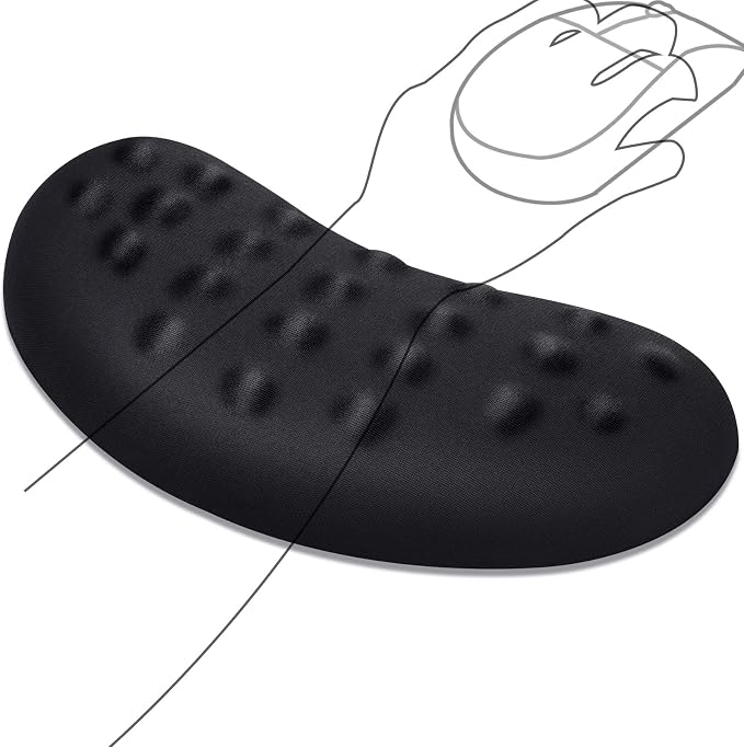 Gimars Mouse Wrist Rest, Pop It Fidget Wrist Support for Mouse-Pressure Relief, Ergonomic Memory Foam Mouse Wrist Pad with Massage Notes for Computer, Laptop, Office Work, PC Gaming-Wrist Pain Relief