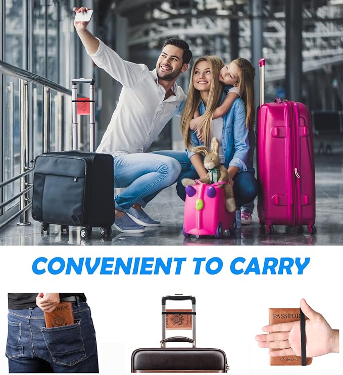 LOHASLIFE Passport Holder for Travel Essentials, Passport Cover Wallet | Leather Rfid Blocking Card Case, Travel Accessories, Vacation Luggage Must Haves, for Men Women