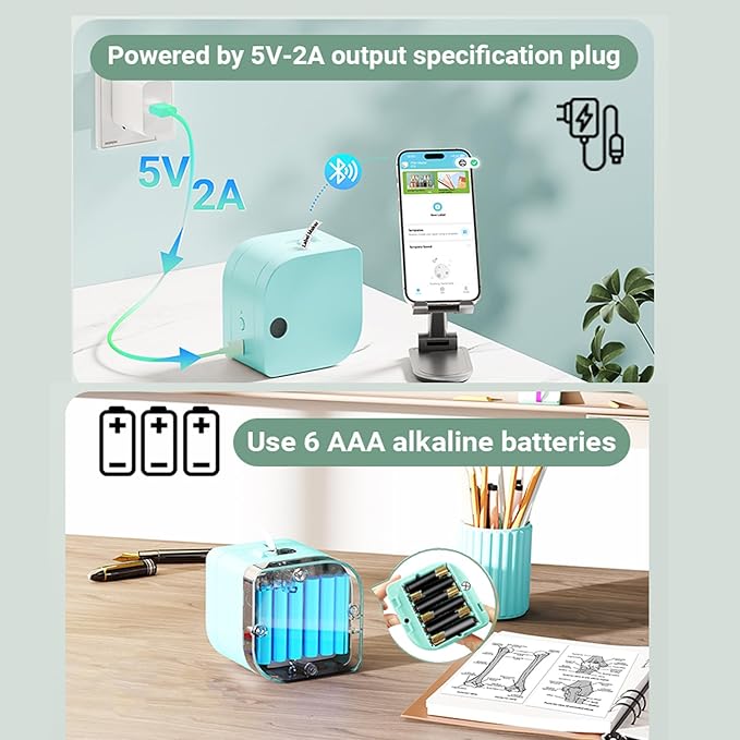Phomemo Label Maker Machine with 3 Tapes, P12 Small Bluetooth Mini Label Makers with Multiple Templates Ribbon Printer Machine for Kid School Items, Home, Cloth Name Tag, Gift Wrap, Green