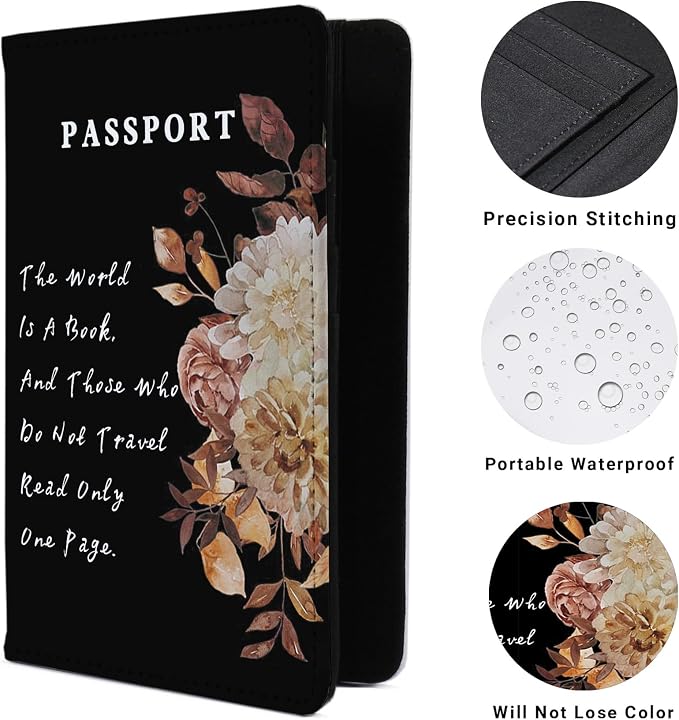 Passport Book Holder Passport Wallet for Children Passport Holder for Kid Passport Cover for Boy and Girl Passport Case Passport Books Holder 1 PCS Mother's Day (6x4IN)