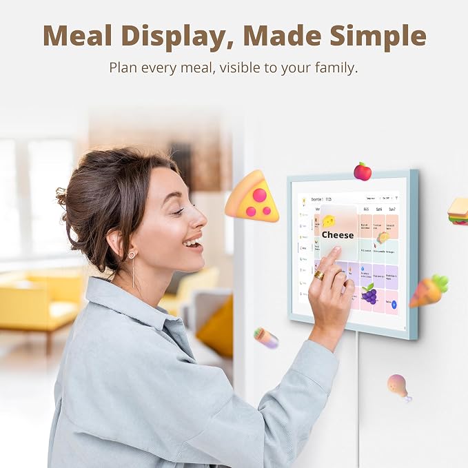 Dragon Touch 10.1-inch Digital Calendar Wall & Desk Chore Chart with Dual Swappable Snap Frames Smart Family Planner, Digital Picture Frame for Mom, Women, Christmas & Weddings