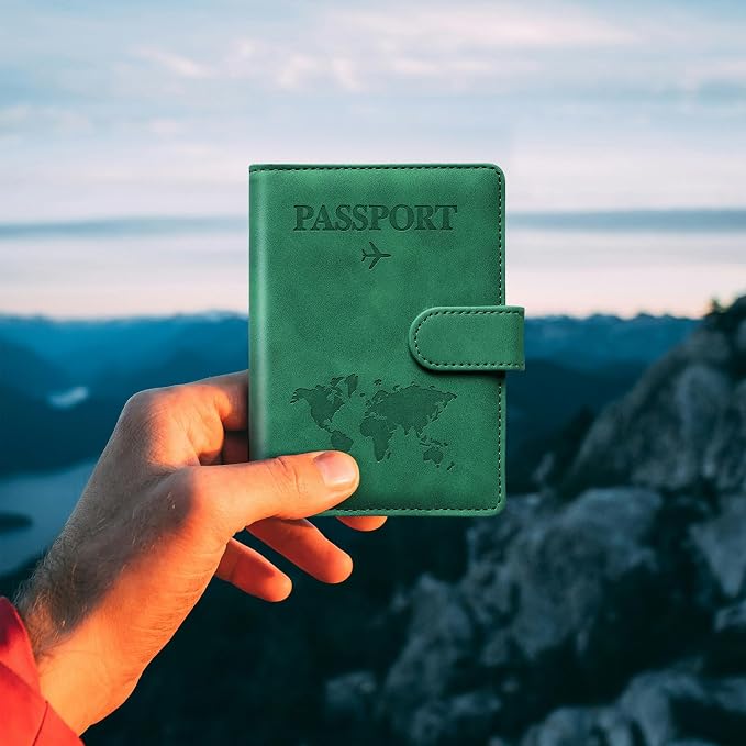 Passport Holder for Travel Women and Men RFID Passport Holder with Card Slots Holder Passport Case Passport cover Passport Wallet Travel Essentials and Accessories