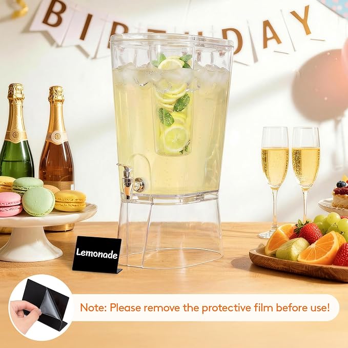 Lifewit 3 Gallon Drink Dispenser for Parties, Large Plastic Beverage Container with Fruit Infuser & Leak-Proof Spigot, BPA Free Water Pitcher for Juice/Tea/Lemonade - Ideal for Bar & Outdoor