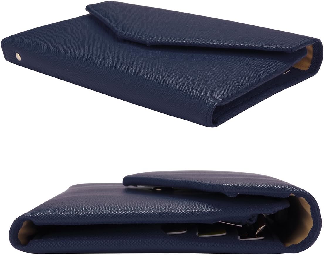 Passport Holder Travel Wallet Organizer for Women,Navy Blue | RFID secure, 6 card slots, 42 sim pockets, passport holder with zip-around wallet, slim fit for women travelers.