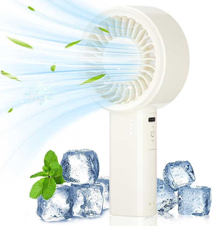 HandFan Handheld Mini Fan, Next Generation Small Fans Portable [8.5H Runtime] with Powerful High Speed Turbo Motor, USB Rechargeable, Pocket Design for Travel/Summer/Concerts/Lash, Gifts for Women