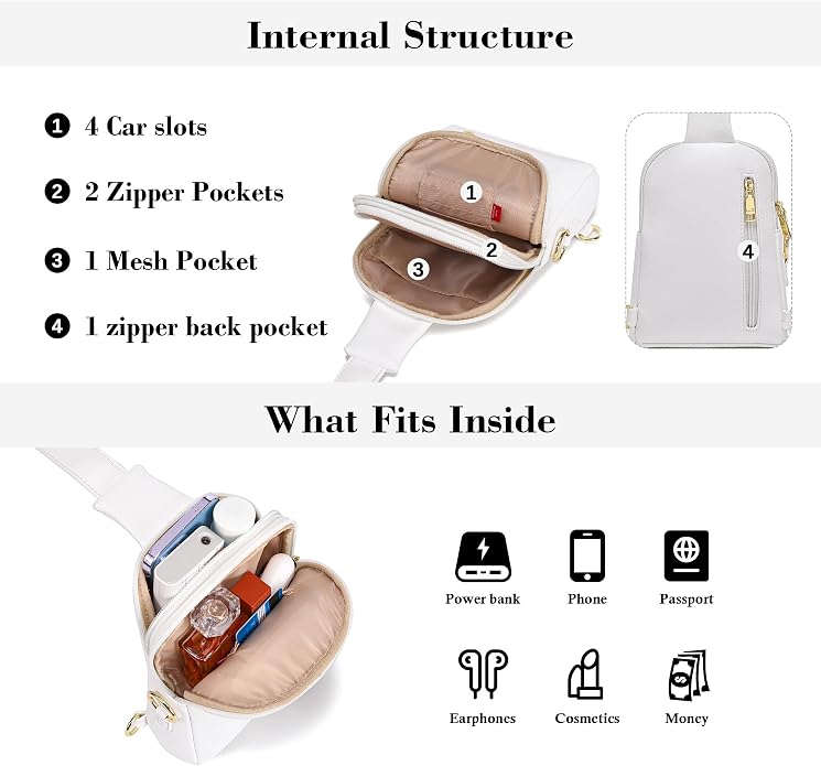 Lightweight Small Crossbody Sling Bag for Women | Mini Travel Purse,Multi-pocket with Card Slots,Durable Vegan Leather,Everyday Carry