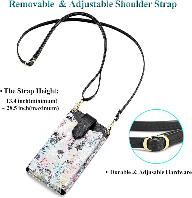 Peacocktion Small Crossbody Cell Phone Purse for Women, Lightweight Mini Small Crossbody Bags for Women with Card Slots