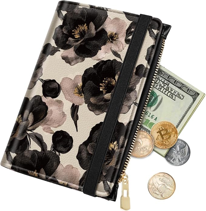 Passport Holder for Travel, RFID Blocking Passport Cover for Women Zipper | Travel Wallets, Passport Book Holder, Credit Card Holder, ID Window,SIM Card Slots, Coin & Tickets Pocket, Champagne Rose