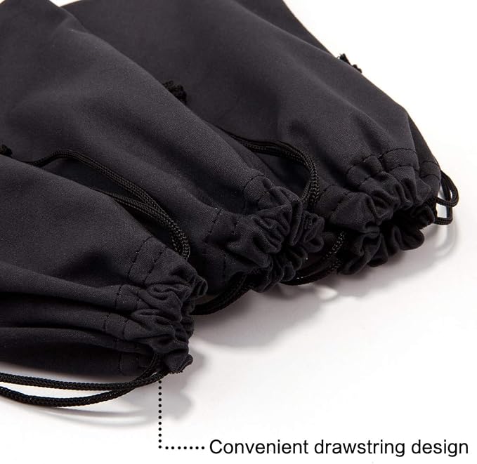 TRIUMPH VISION Glasses Case Soft Eyeglass Case Sunglass Pouch Cloth 3 Pack | Thick Microfiber Pouch Drawstring Pouch Eye Glass Bag Sunglasses Sleeve Storage, Lens Protection Cover,Cleaning Lens Screen