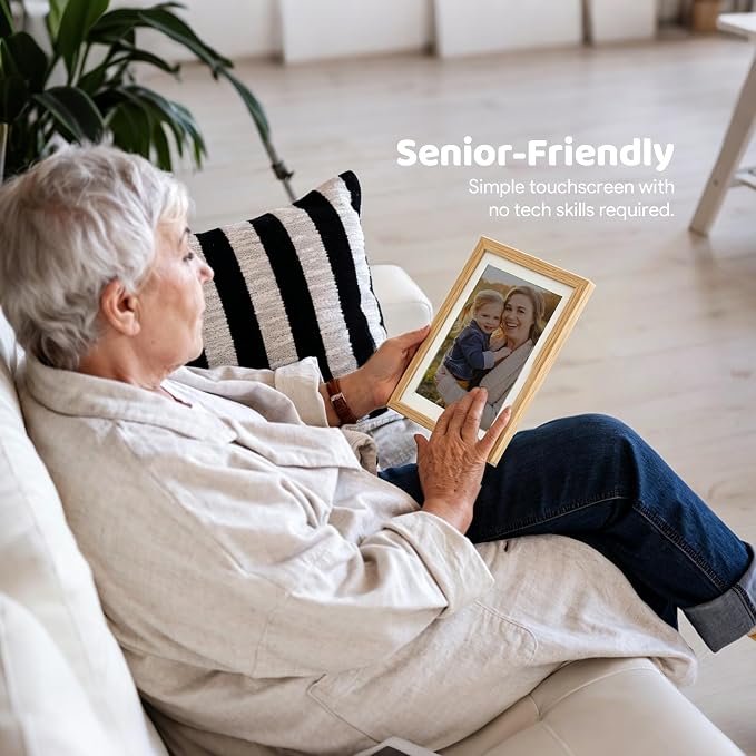 10.1 Inch Frameo WiFi Digital Picture Frame for Parents | Instant Photo & Video Sharing,1280x800 HD IPS Touch Screen, 32GB Storage,microSD Card Support,Private Sharing