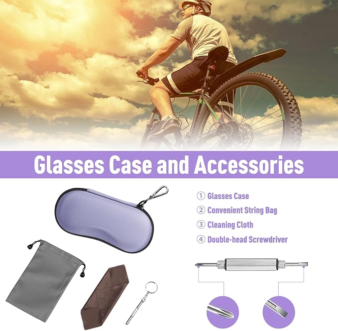 FINTIE Sunglasses Case, Hard EVA Shell Shockproof Sport Glasses Case with Metal Carabiner Travel Zipper Eyeglasses Holder