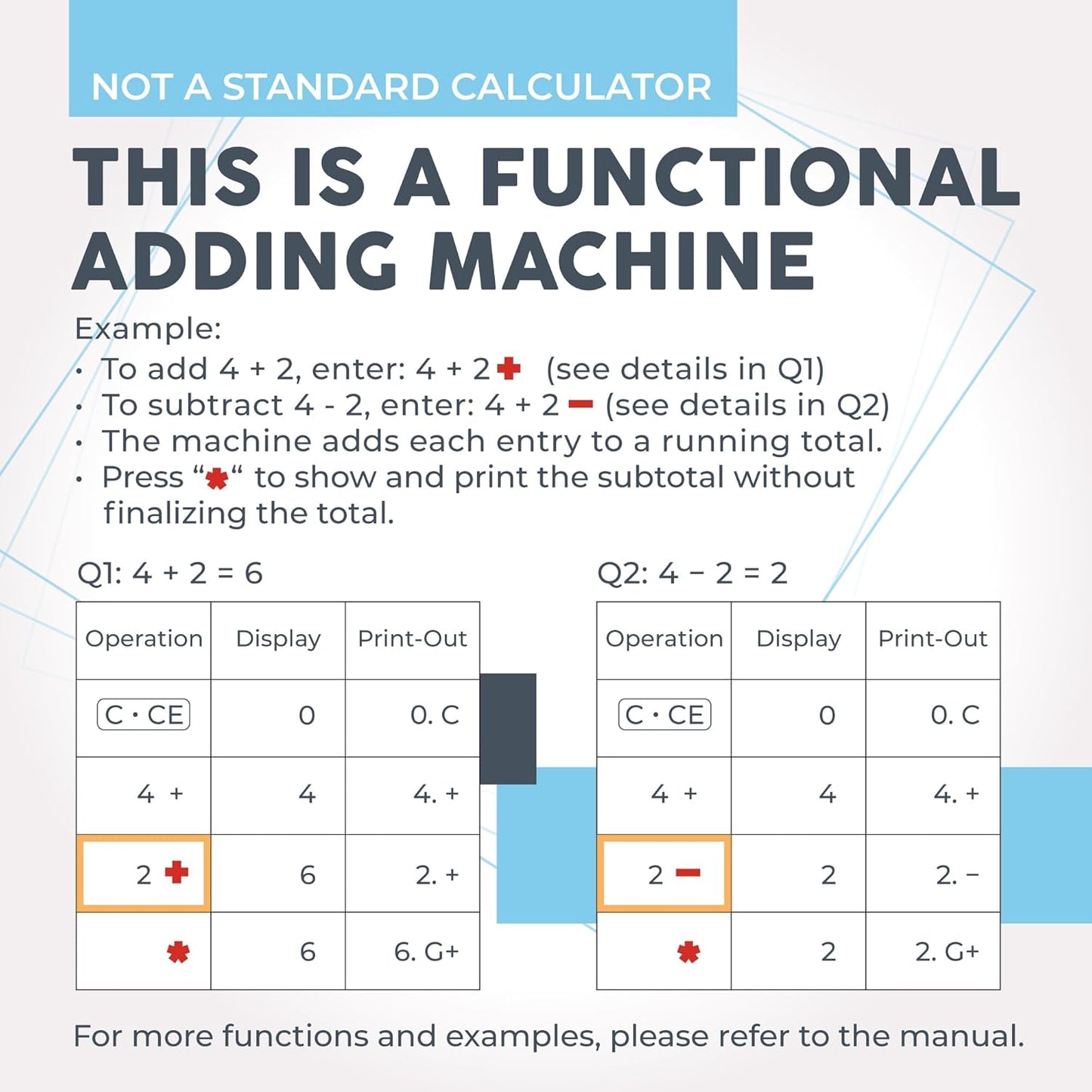 CATIGA New & Upgraded 2025 Printing Calculator Adding Machine 10 Key, Desktop Home Office Calculator with Paper Roll Print Out, Accounting Business Finance