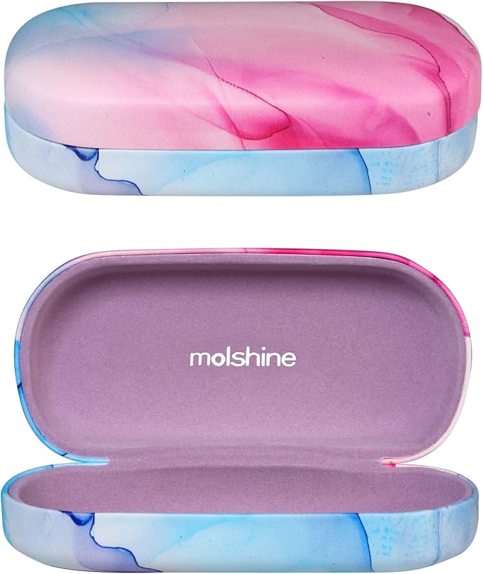 molshine Hard Shell Sunglasses Case,Classic Large Glasses Case for Women Men,Sunglass Eyeglasses