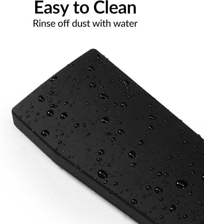 Keychron Black Silicone Wrist & Palm Rest, 17.56" for 100% Alice Layout Mechanical Keyboards (Q13 Max / Q13 Pro) – Full Honeycomb Anti-Slip Base, Smooth and Soft Typing Support