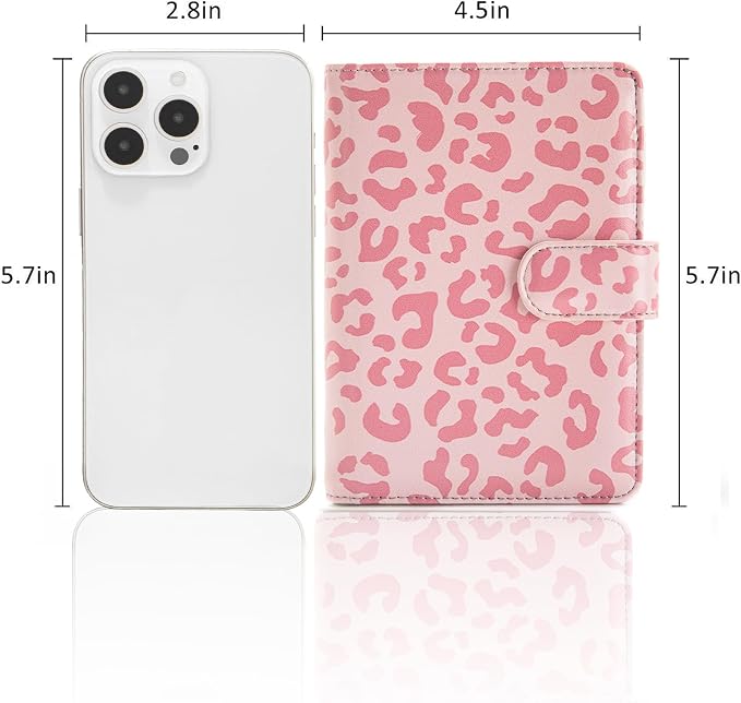 Passport Holder for Travel Essentials, RFID Blocking Passport Wallet Cover with Magnetic Closure, Passport Book Holders for Women and Men (Pink Leopard)