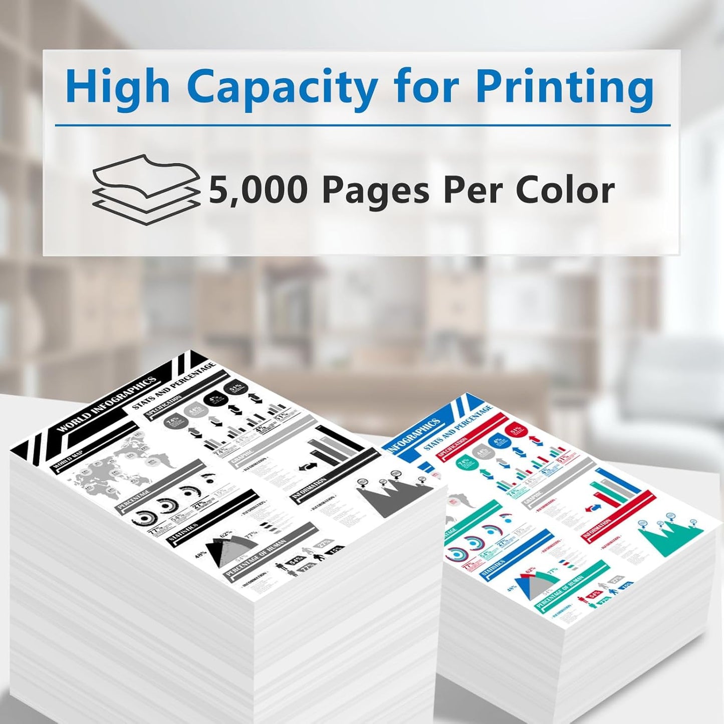 T10 T10L Yellow Toner Cartridge Replacement 4563C001 Toner (with New Chip) for Color imageCLASS X LBP1538C MF1538C C1533P C1538P C1538iF Printers(1 Pack)