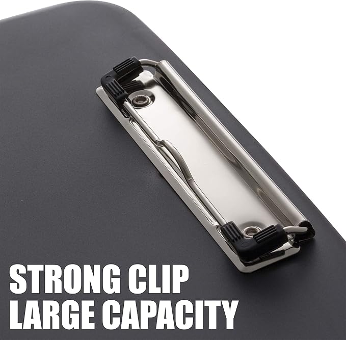 Officemate Slim Clipboard Storage Box, Charcoal (833030) (Pack of 6)