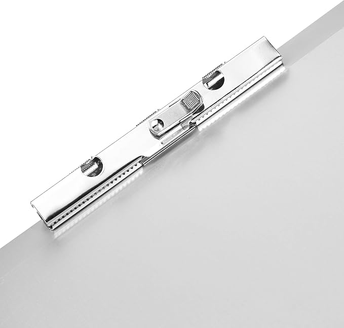 Amazon Basics Aluminum Form Holder Storage Clipboard, 12.5" x 9" Silver (Pack of 2)
