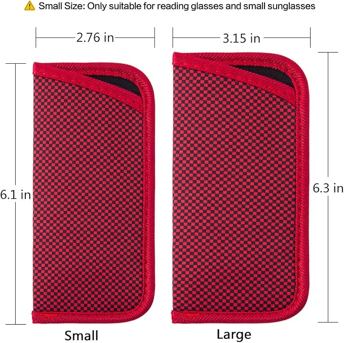 TRIUMPH VISION 3 Pack Reading Glasses Pouch Soft Case Eyeglass Sleeve Slim | Alternative to Bulky Case in bag, Lightweight Lined Padded Protect Optical lens Slip in, Cute Pattern Portable for Daily Use