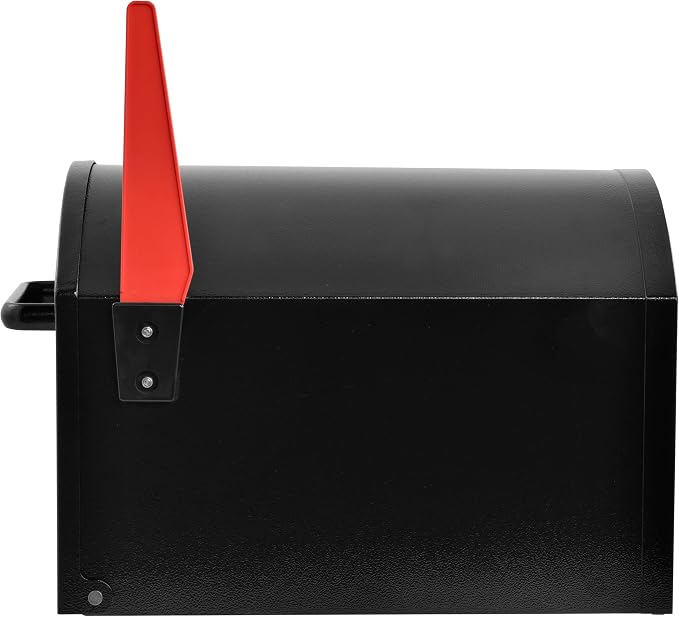 Mail Boss Orca XL Extra Large Steel Mailbox – USPS Approved T4 Rural Mailbox – Heavy-Duty Galvanized Steel, Powder-Coated, Non-Locking Design – Model #7306, Black