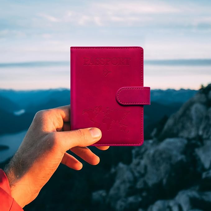Passport Holder for Travel Women and Men RFID Passport Holder with Card Slots Holder Passport Case Passport cover Passport Wallet Travel Essentials and Accessories