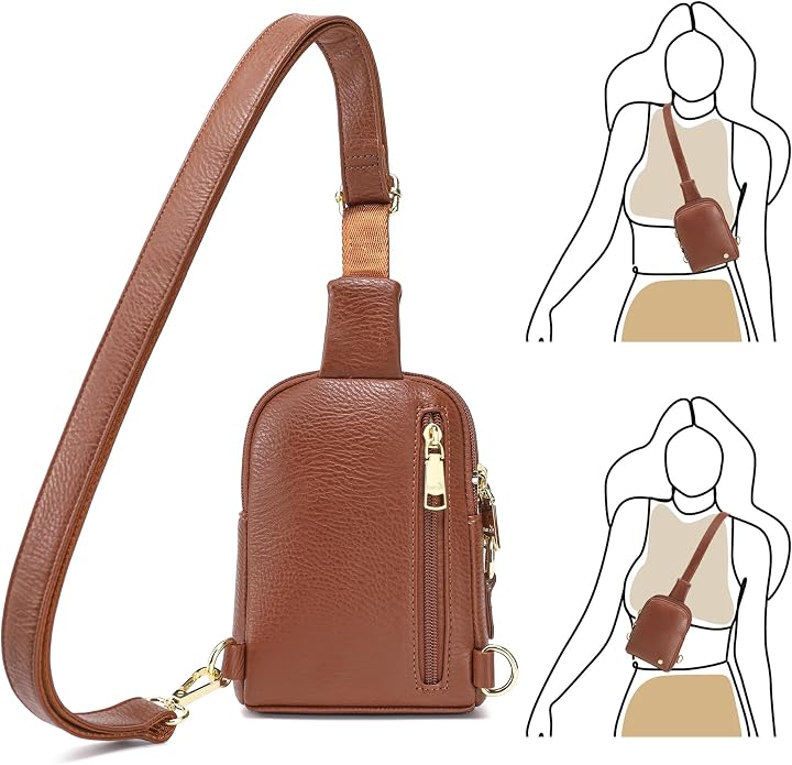 Lightweight Small Crossbody Sling Bag for Women | Mini Travel Purse,Multi-pocket with Card Slots,Durable Vegan Leather,Everyday Carry