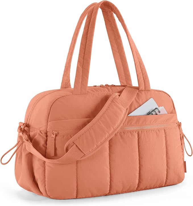 BAGSMART Duffle Bag for Travel, Gym Bag for Women, Weekender Carry on | PVC Wet Pocket, Airline Approved Personal Carry-on Size, Fits Under-seat, One Bag for Gym, Travel, Hospital, Overnight