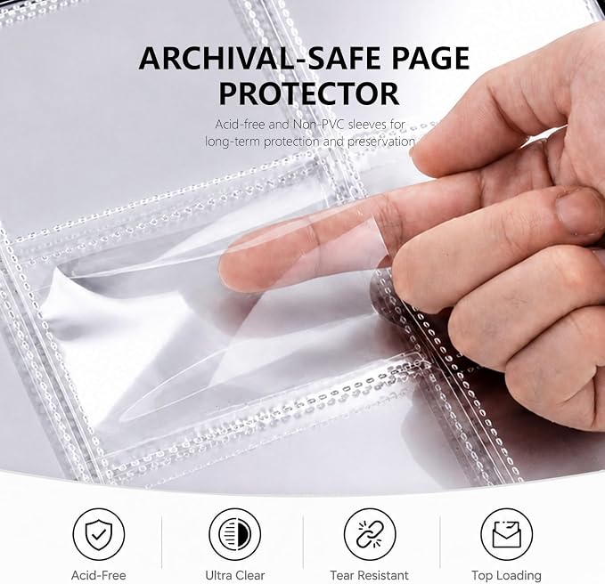 9 Pocket Trading Card Zip Binder - Holds 1080 Cards, 60 Pages Large-Capacity,Double-Sided Removable Sleeves, Suitable for Game Cards/Sports Cards Storage,Pink